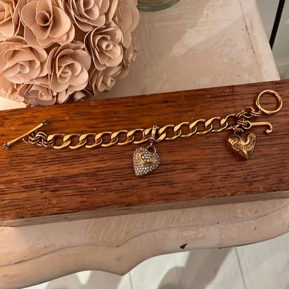 Juicy couture, charm bracelet with a gold and diamond heart - Picture 1 of 5